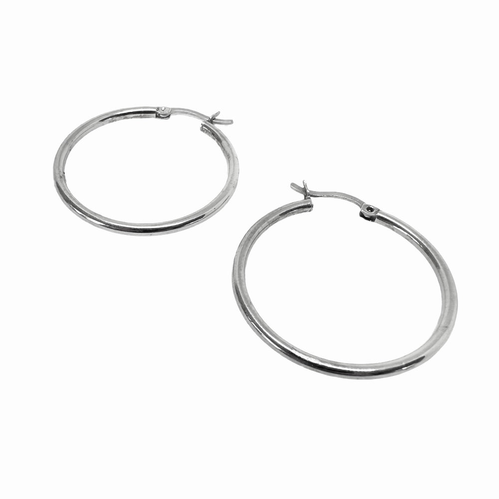 Klassische Silber-Kreolen ⌀ 30 mm - Atelier Tibet