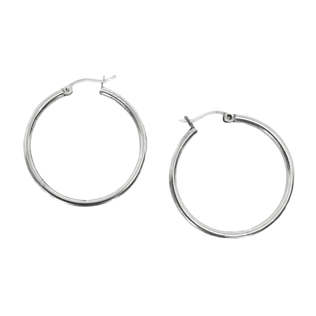 Klassische Silber-Kreolen ⌀ 30 mm - Atelier Tibet