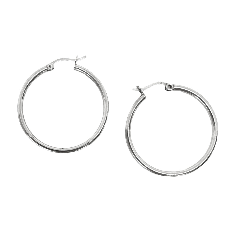 Klassische Silber-Kreolen ⌀ 30 mm - Atelier Tibet