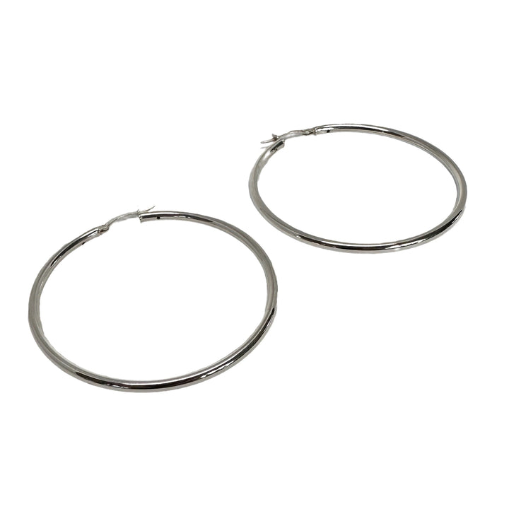 Klassische Silber-Kreolen ⌀ 50 mm - Atelier Tibet