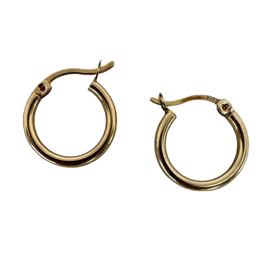 Klassische vergoldete Kreolen ⌀ 15 mm - Atelier Tibet