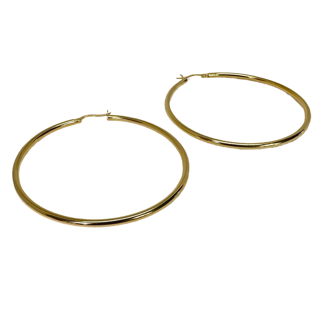 Klassische vergoldete Kreolen ⌀ 60 mm - Atelier Tibet