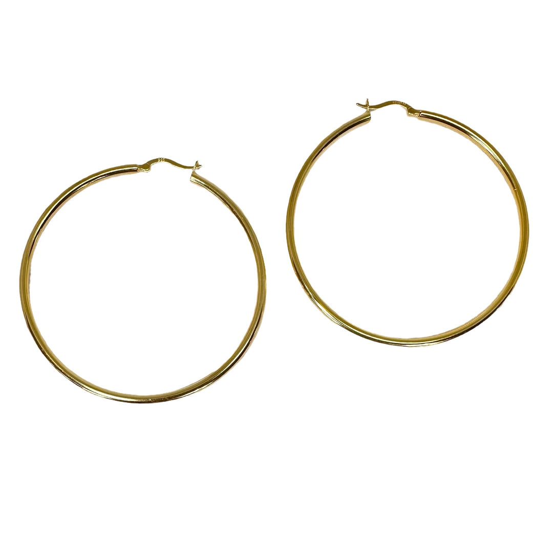 Klassische vergoldete Kreolen ⌀ 60 mm - Atelier Tibet