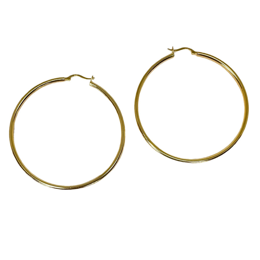 Klassische vergoldete Kreolen ⌀ 60 mm - Atelier Tibet