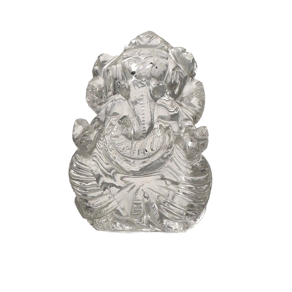 Kleine Ganesh Statue aus Bergkristall - Atelier Tibet