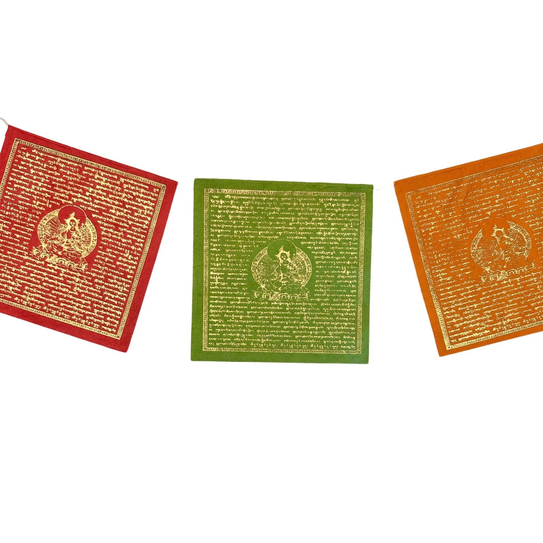 Kleine Papier-Gebetsfahnen «Medizinbuddha» - Atelier Tibet