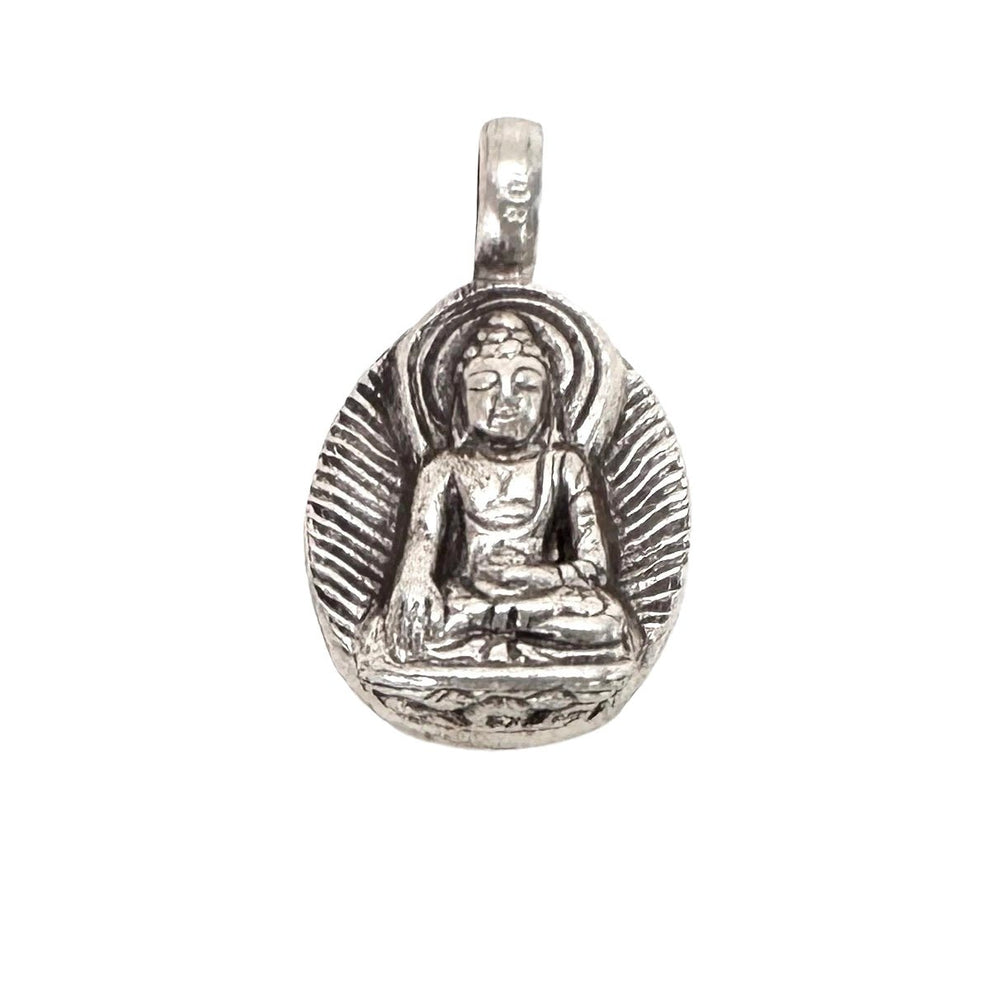 Kleiner Shakyamuni Buddha Anhänger aus Silber - Atelier Tibet