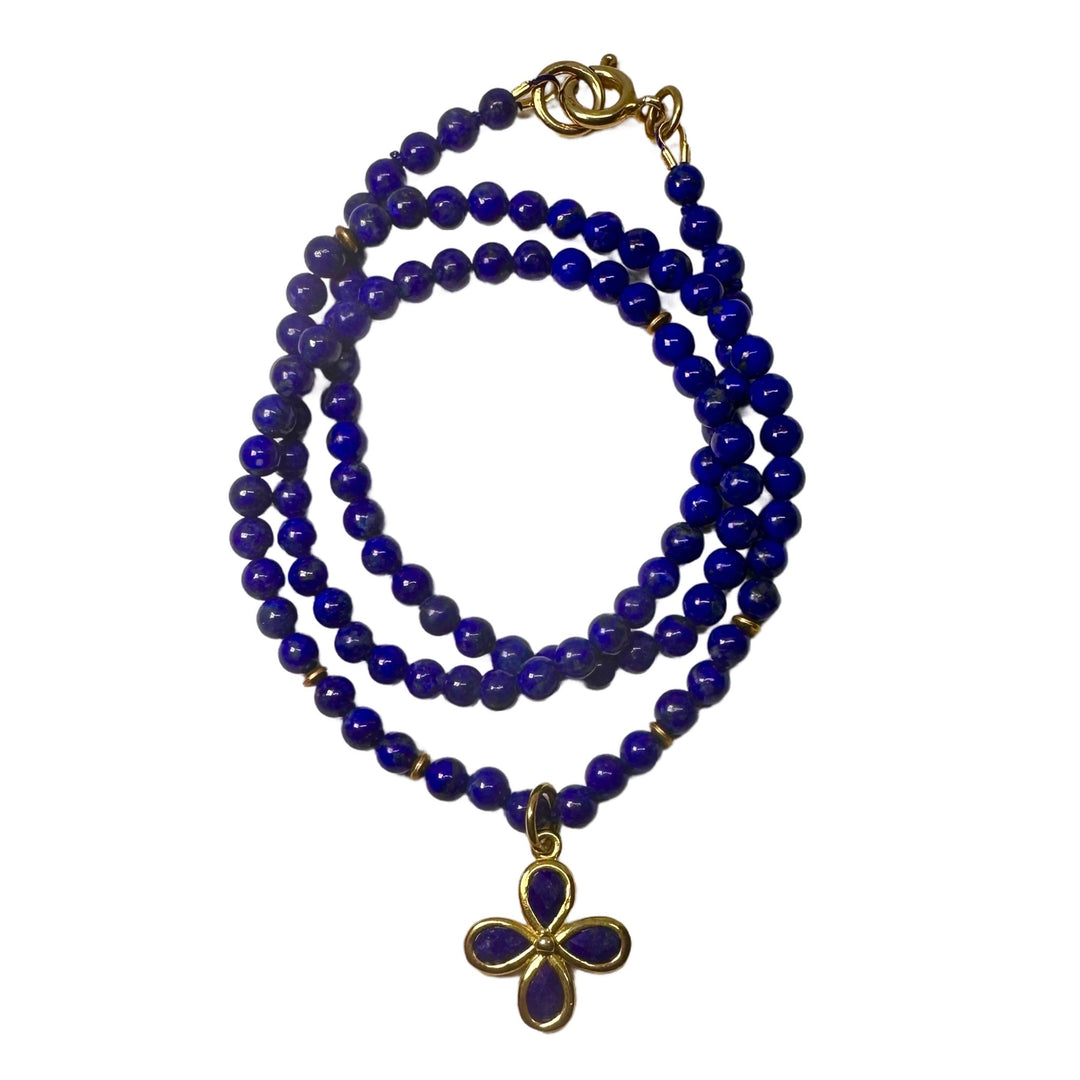 Lapis Lazuli-Kette mit Anhänger - Atelier Tibet