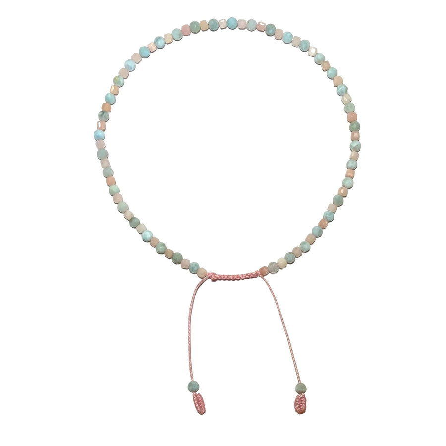 Larimar-Pinkopal-Fusskette - Atelier Tibet