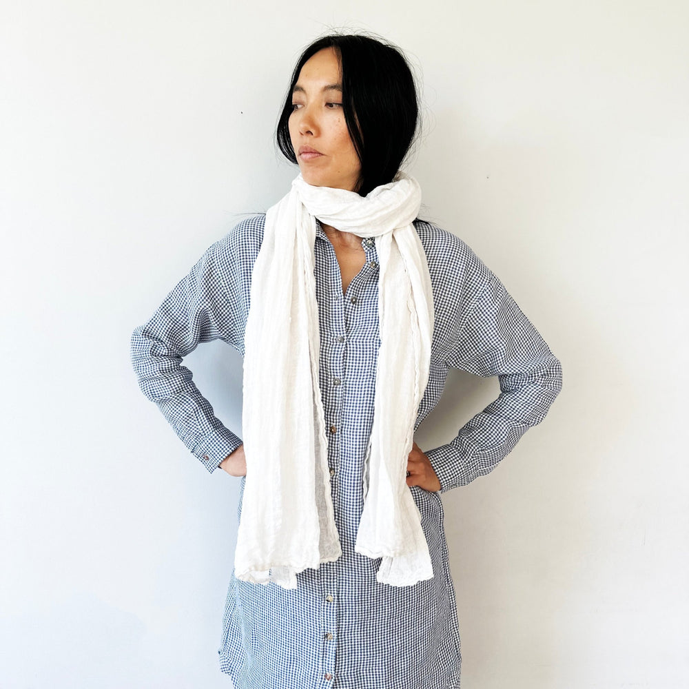Leinen-Schal «Scheltrhi» | kiesel - Atelier Tibet