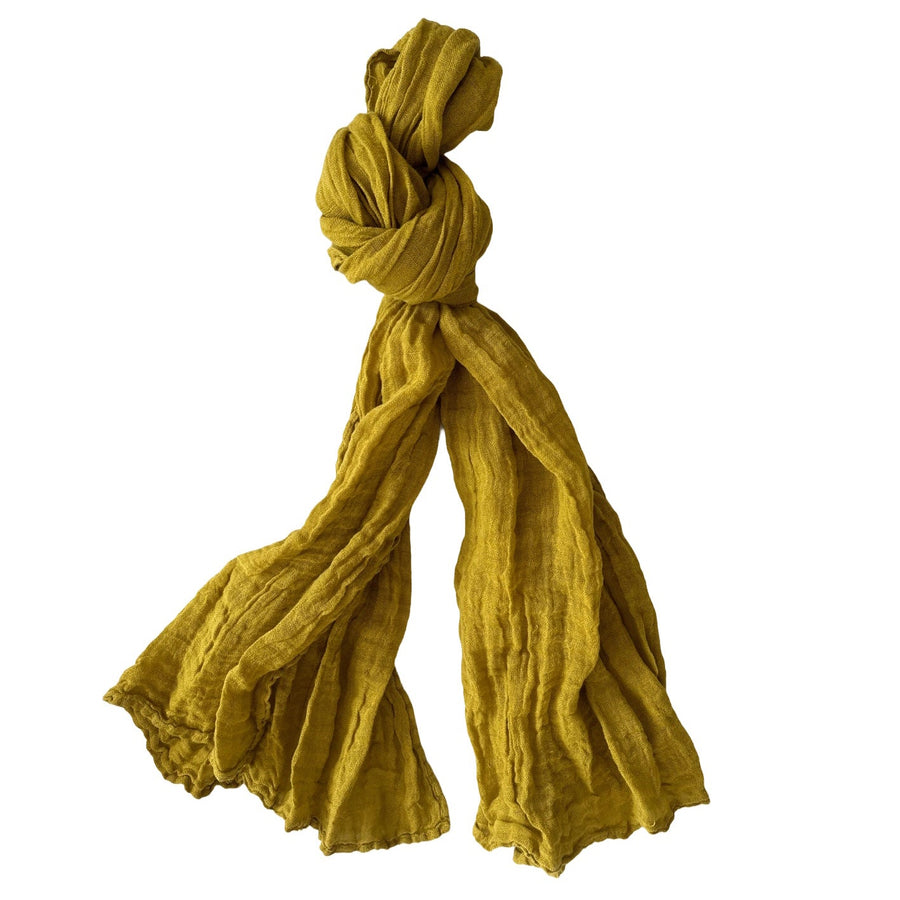 Leinen-Schal «Scheltrhi» | senf - Atelier Tibet