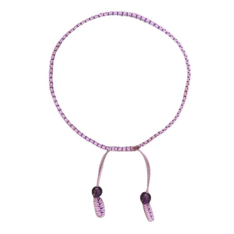 Lilafarbenes handgeknüpftes Armband - Atelier Tibet