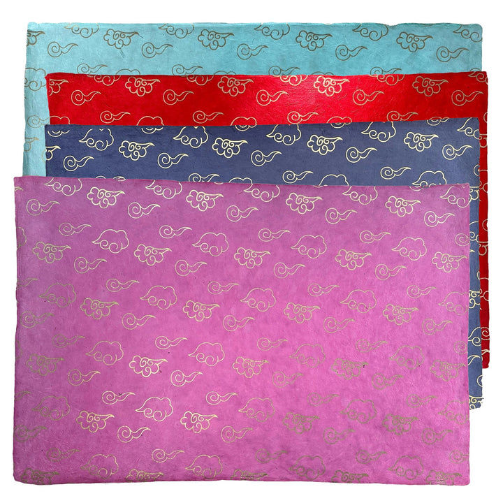 Lokta-Geschenkpapier «Wolken» - Atelier Tibet