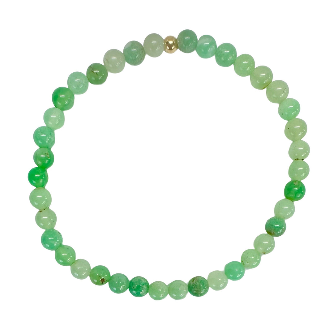 Mala-Armband mit Chrysopras - Atelier Tibet