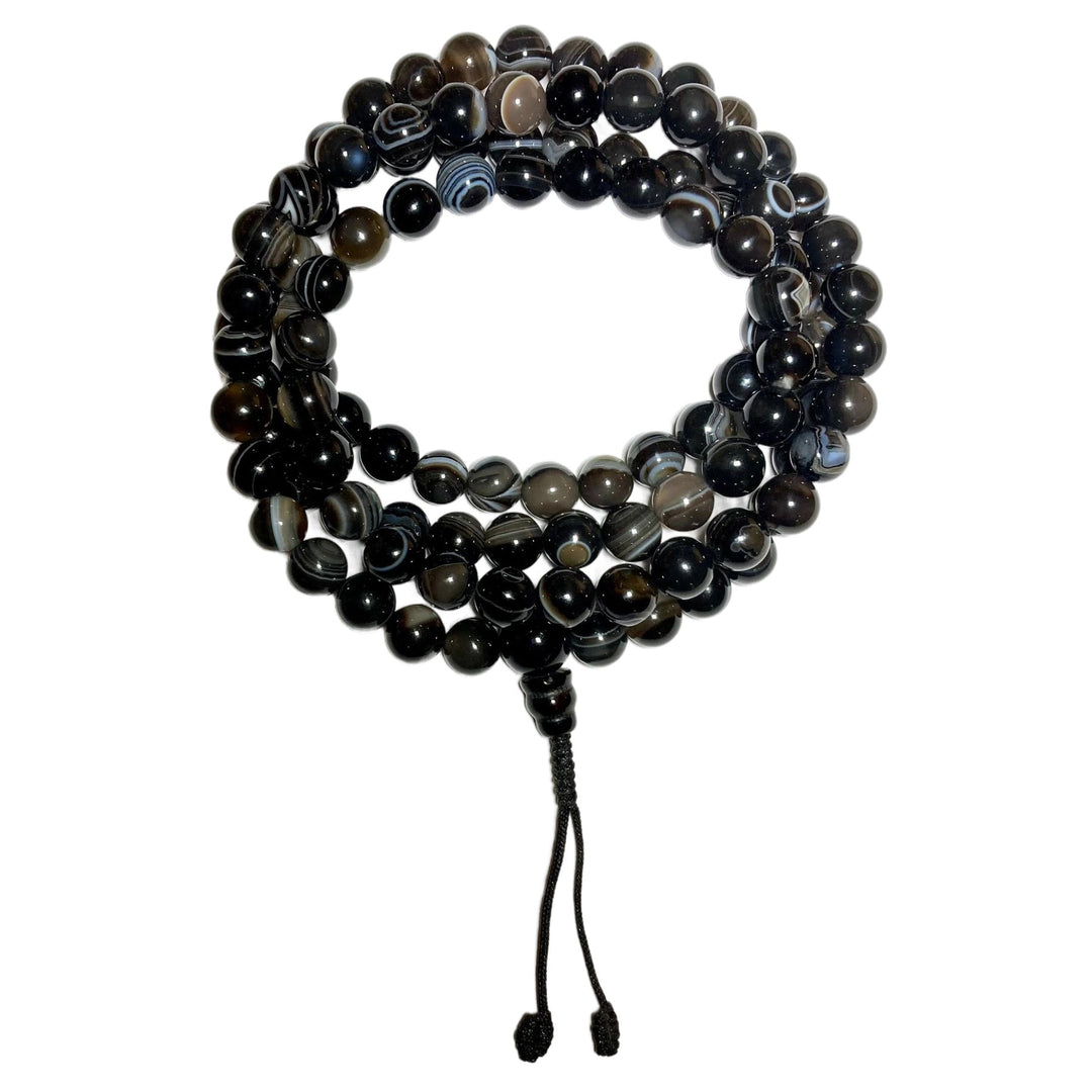 Mala Schwarzer Achat - Atelier Tibet