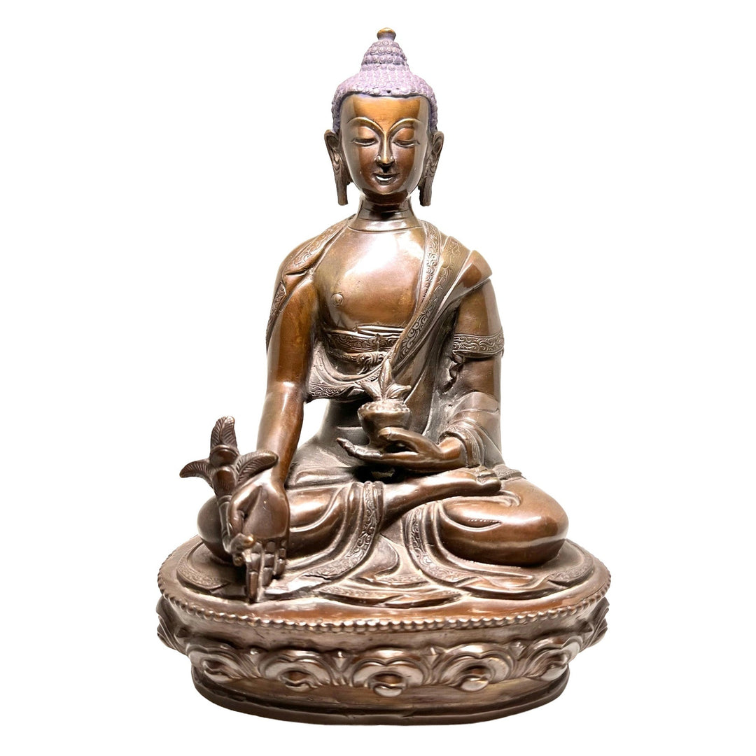Medizin-Buddha Statue aus Kupfer - Atelier Tibet