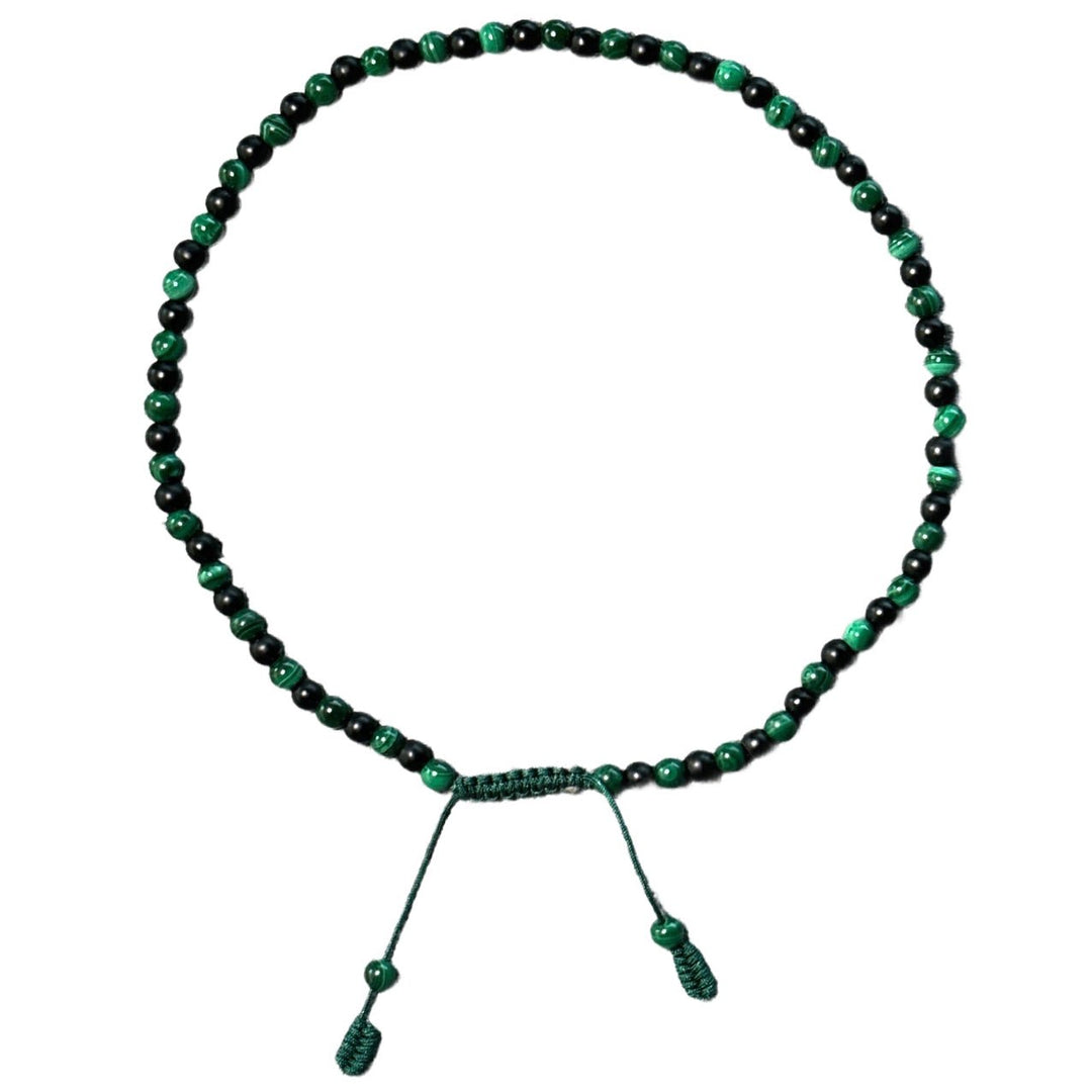 Onyx-Malachit-Fusskette - Atelier Tibet