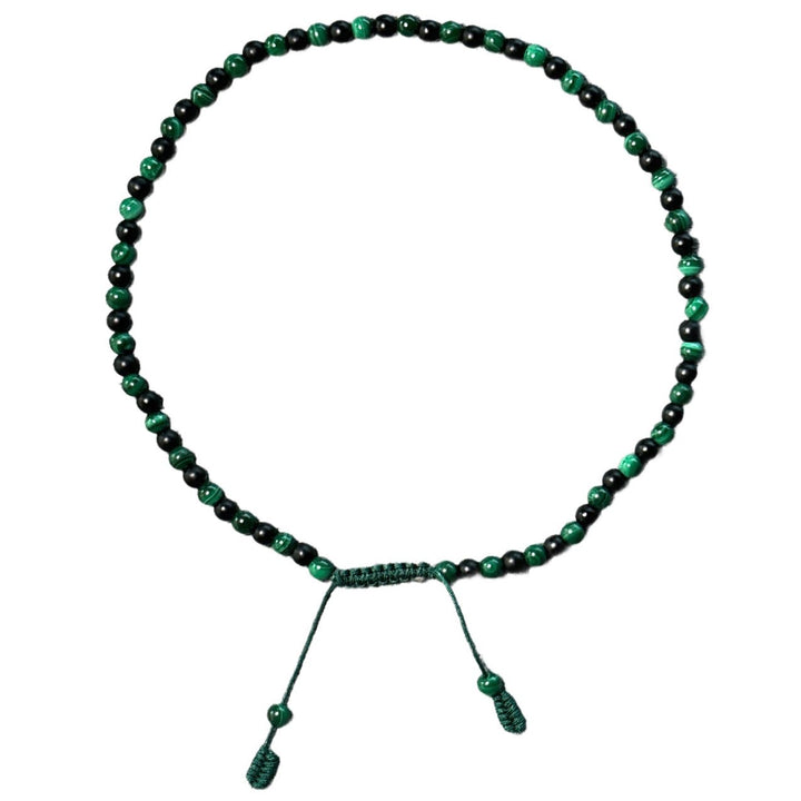 Onyx-Malachit-Fusskette - Atelier Tibet