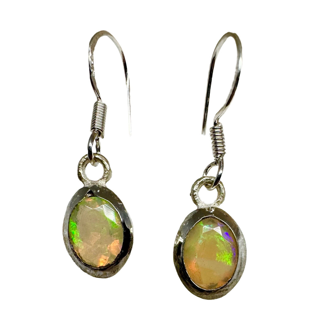 Opal Ohranhänger aus Silber - Atelier Tibet