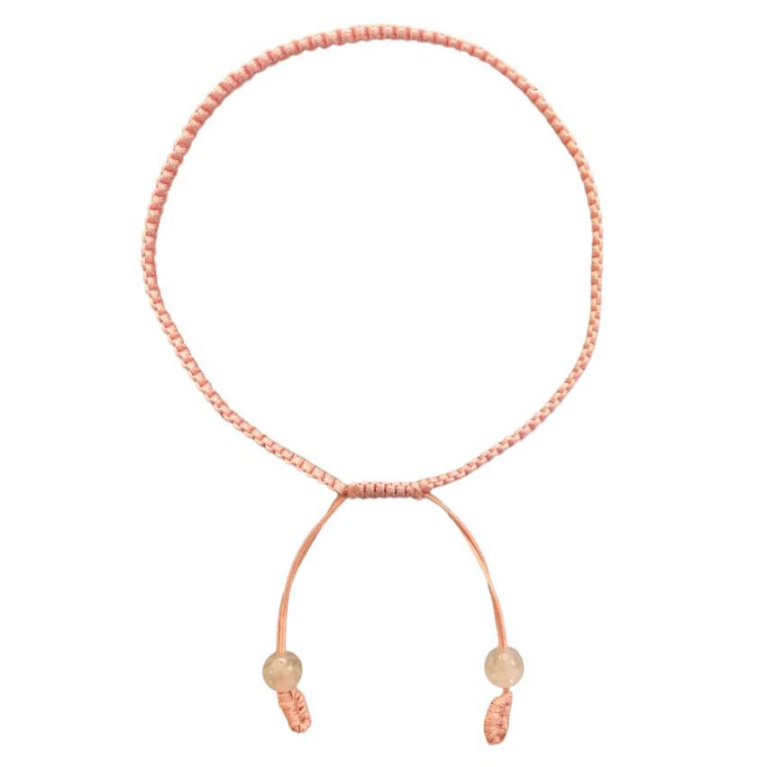 Pinkes handgeknüpftes Armband - Atelier Tibet