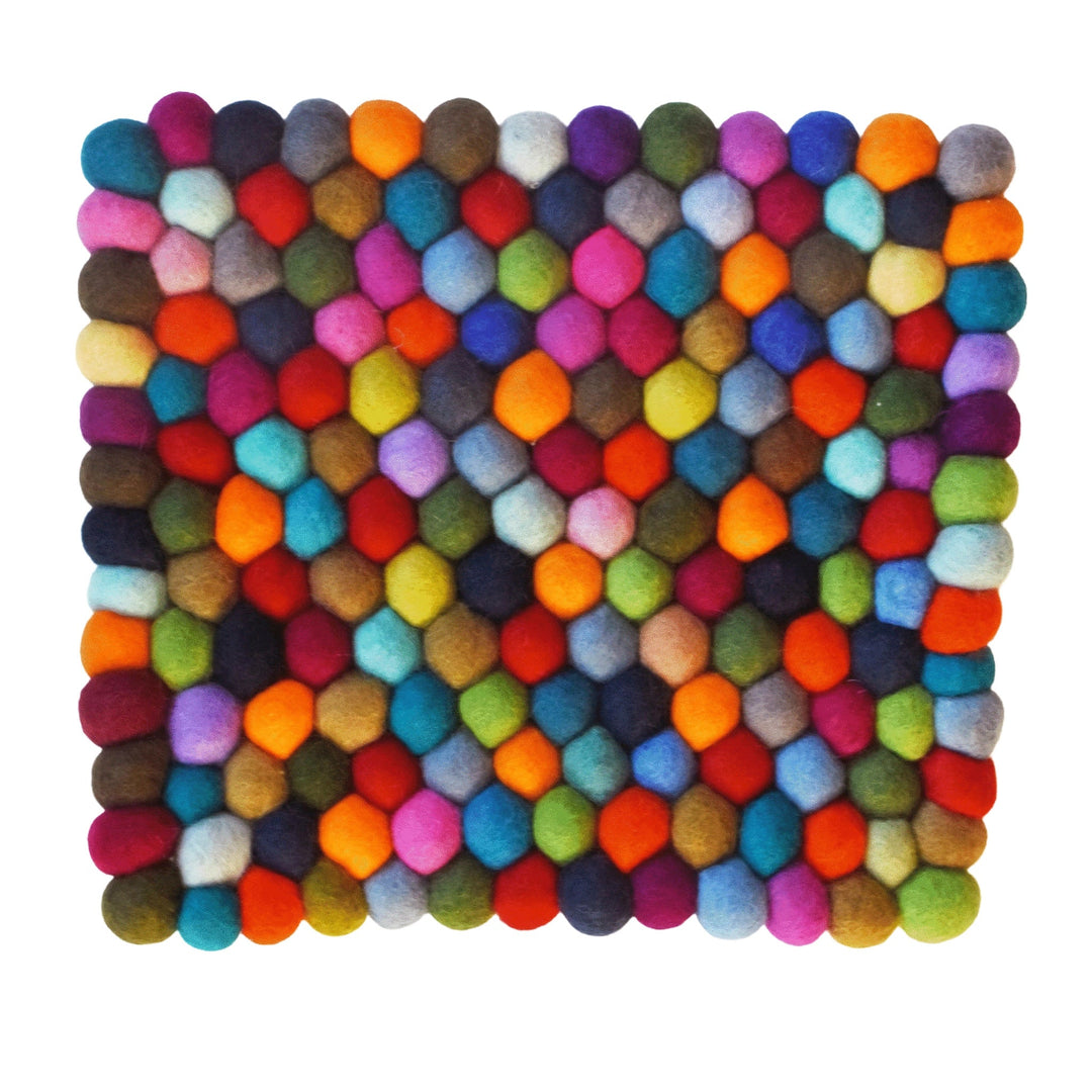 Rechteckiger Filz-Untersetzer (25 x 27 cm) - Atelier Tibet