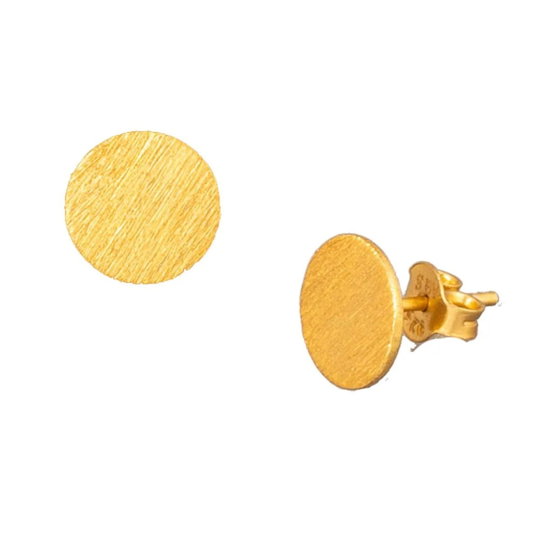 Schimmernde Scheiben Ohrstecker aus Tibet - Atelier Tibet