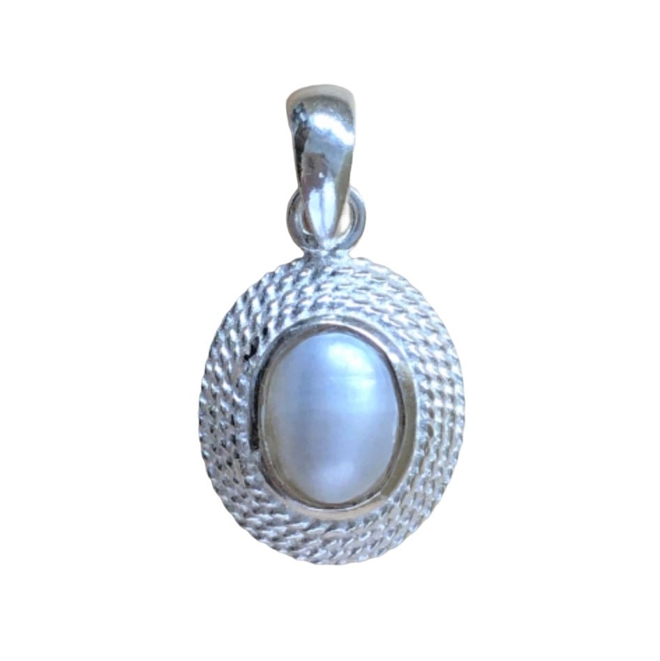 Silber-Anhänger mit Perle - Atelier Tibet