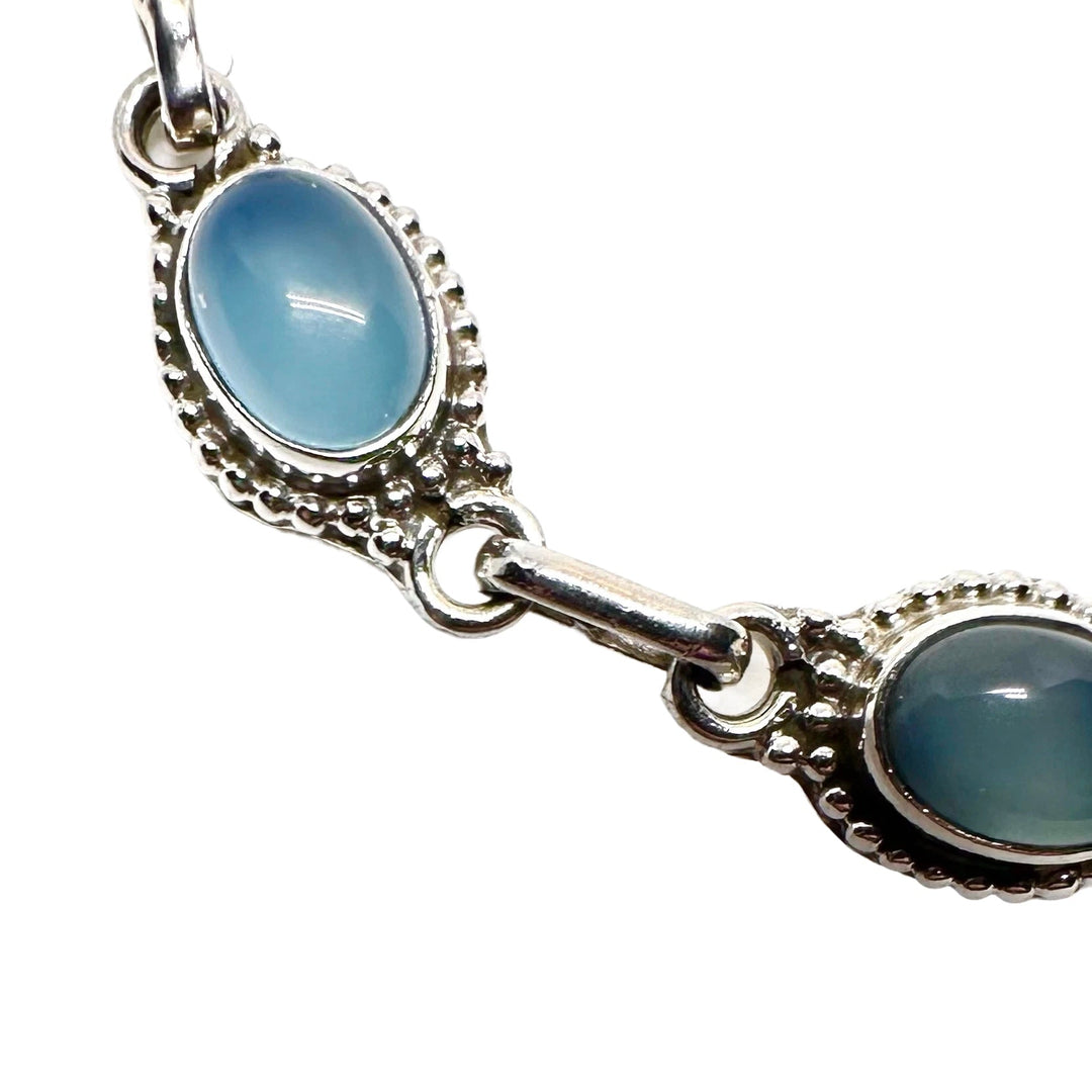 Silber-Armkette mit Apatit - Atelier Tibet