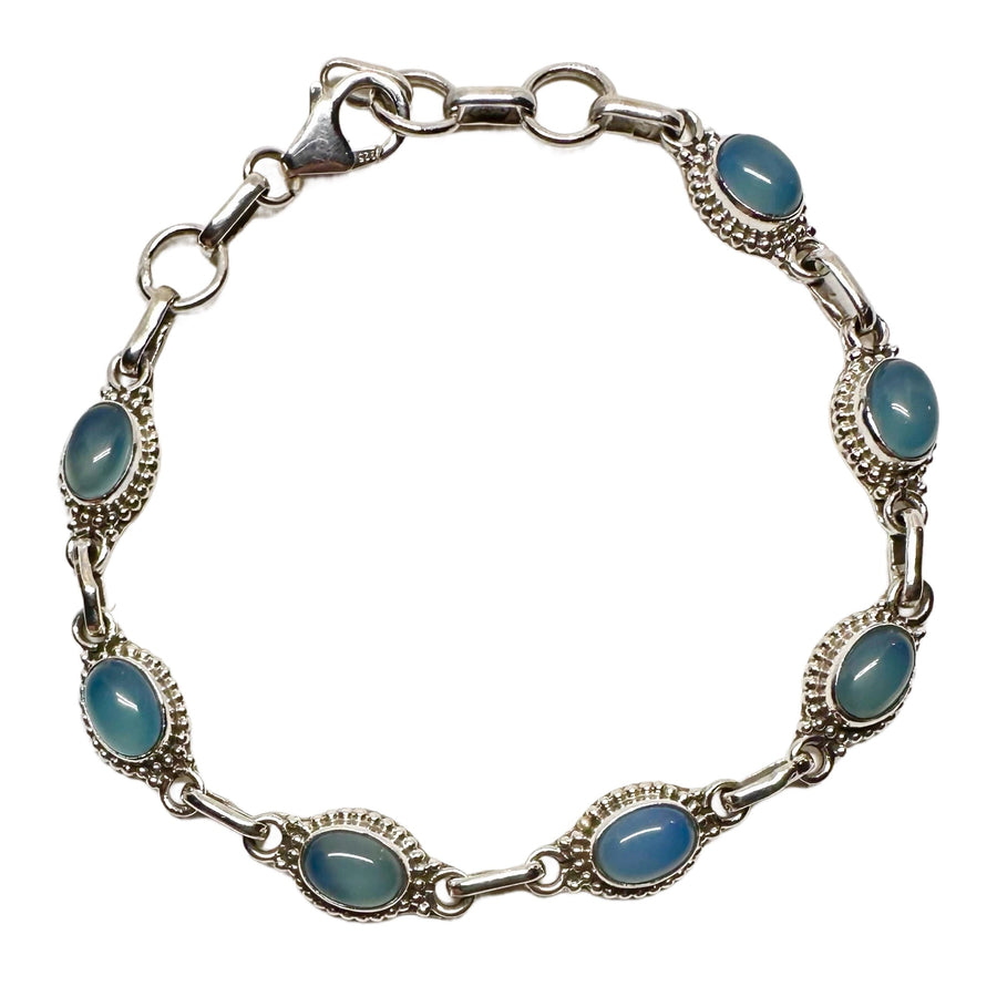 Silber-Armkette mit Apatit - Atelier Tibet