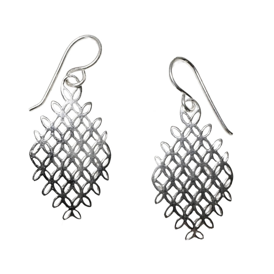Silber-Ohranhänger «Unendlicher Knoten» - Atelier Tibet
