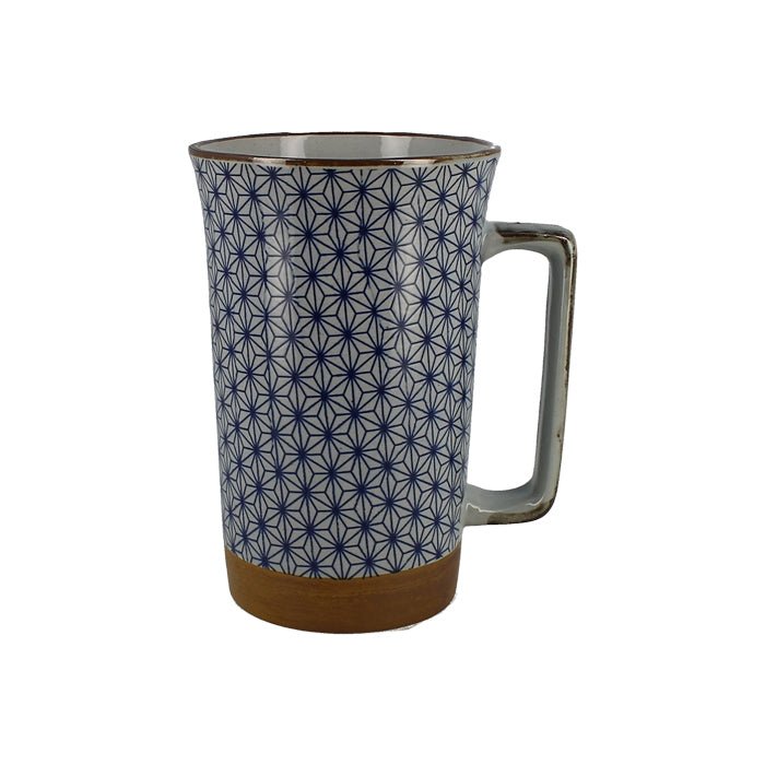 Tasse gross, Schneekristalle, blau - Atelier Tibet