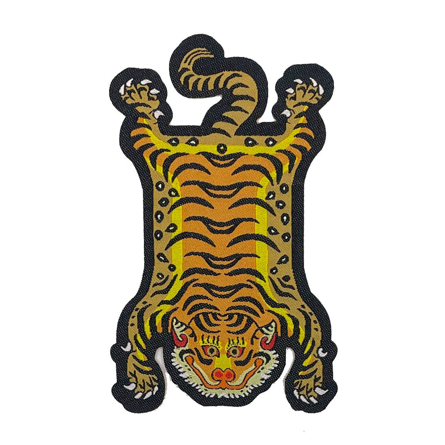 Tibetischer Bügel-Patch «Tiger Rug», 2er-Set, verschiedene Farben - Atelier Tibet