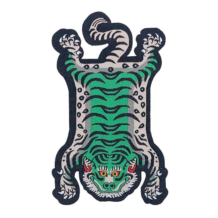 Tibetisches Aufbügel-Patch «Tiger Rug», 5er-Set mit allen Farbvarianten - Atelier Tibet