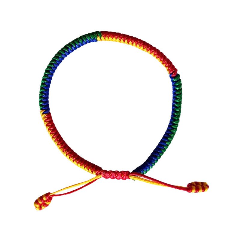 Tibetisches Glücks-Armband (schwarz, rot oder farbig) - Atelier Tibet
