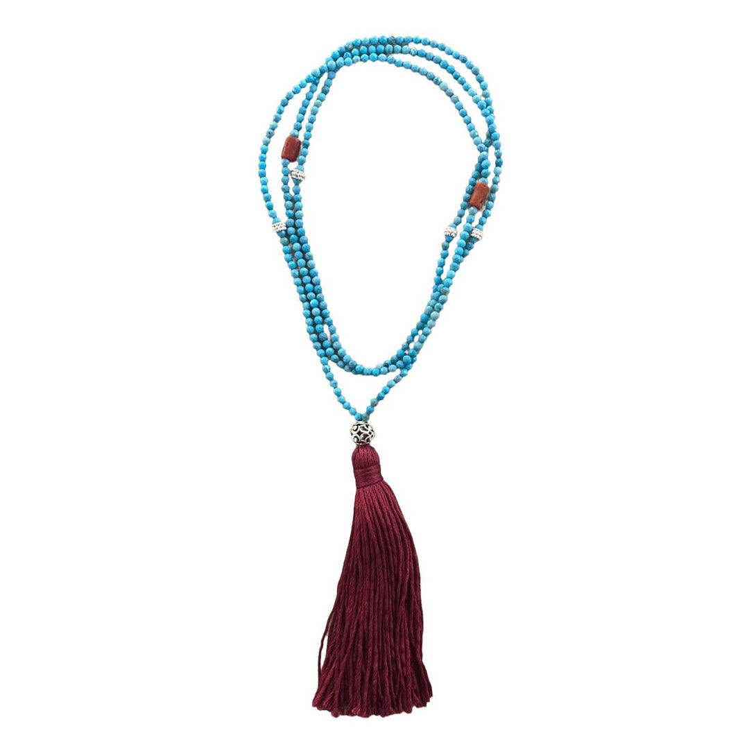 Türkis-Kette mit Quaste - Atelier Tibet