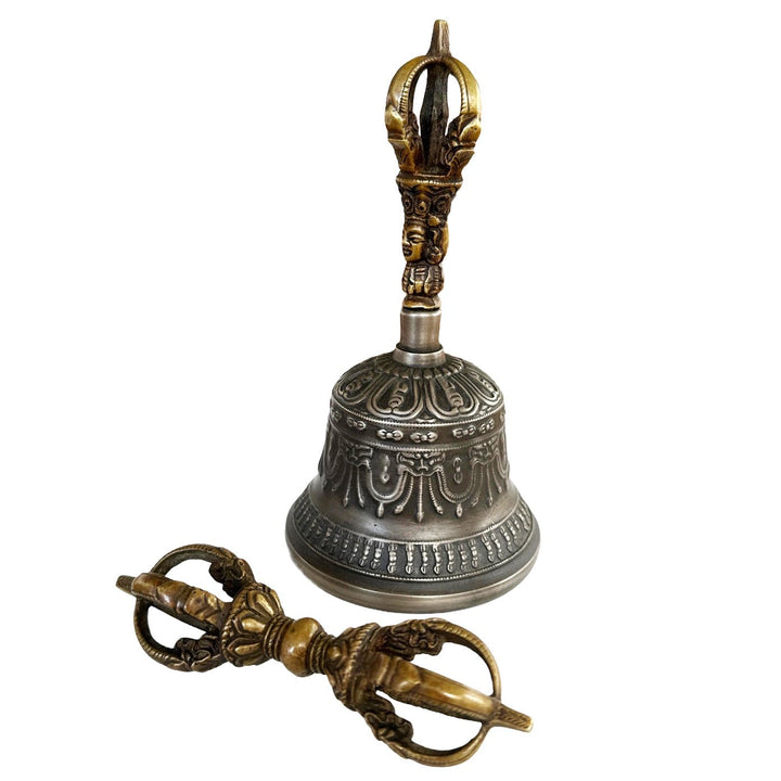 Set vajra e ghanta in bronzo