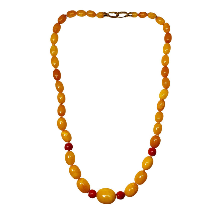 Vintage Bernstein-Kette - Atelier Tibet