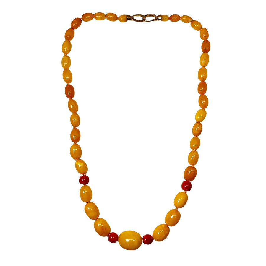 Vintage Bernstein-Kette - Atelier Tibet