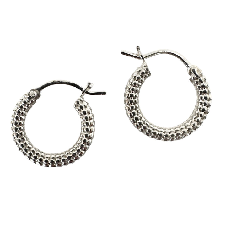 Zierliche Kreolen mit Kugelprofil Ø 18 mm, Silber oder vergoldet - Atelier Tibet