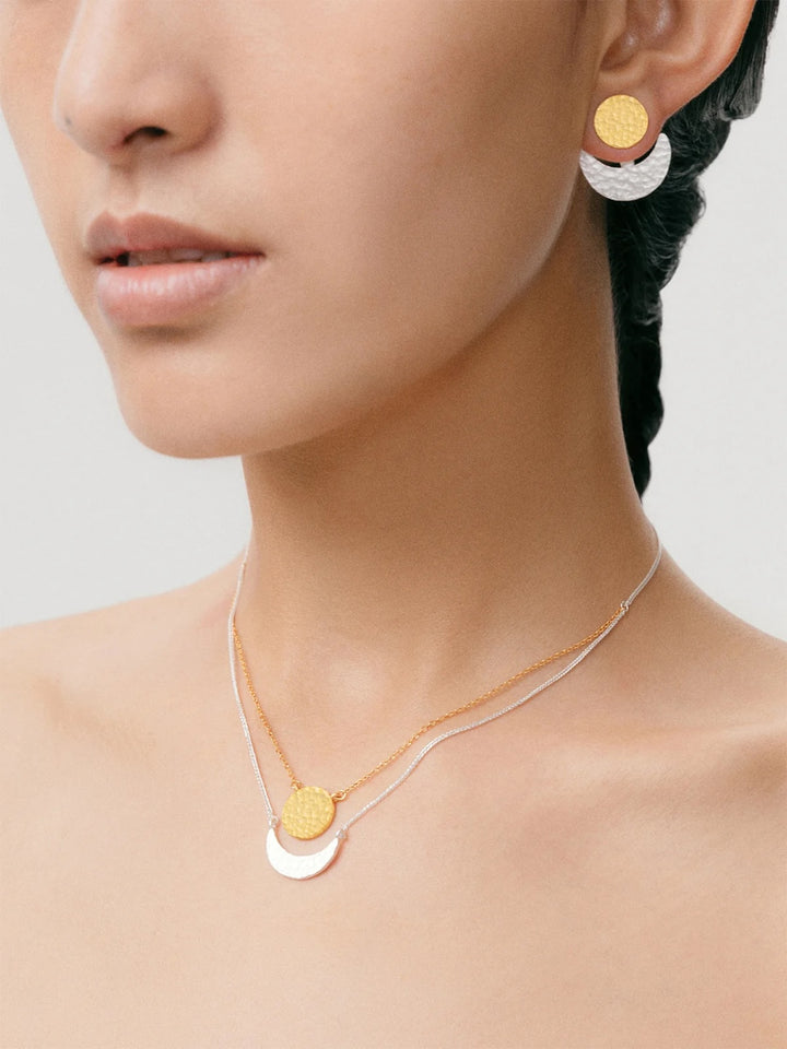 Kette «Sonne & Mond» aus Silber, teilvergoldet · CHARU × Yitso Hima