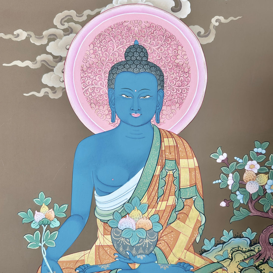 Thangka tradizionale «Buddha della Medicina»