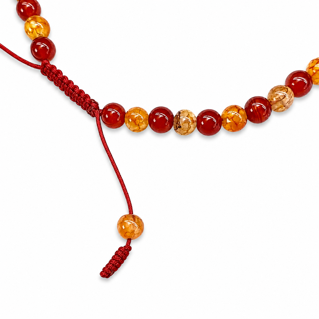 Karneol-Crackle-Achat Armband Mala