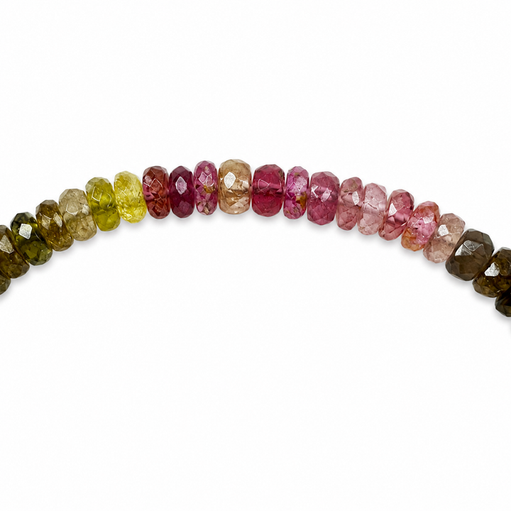 Bracelet made of multicolored tourmaline
