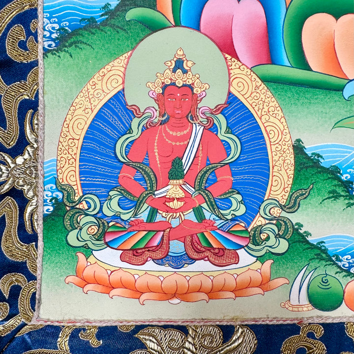 Thangka tradizionale «Tara Bianca», «Amitayus», «Namgyalma»