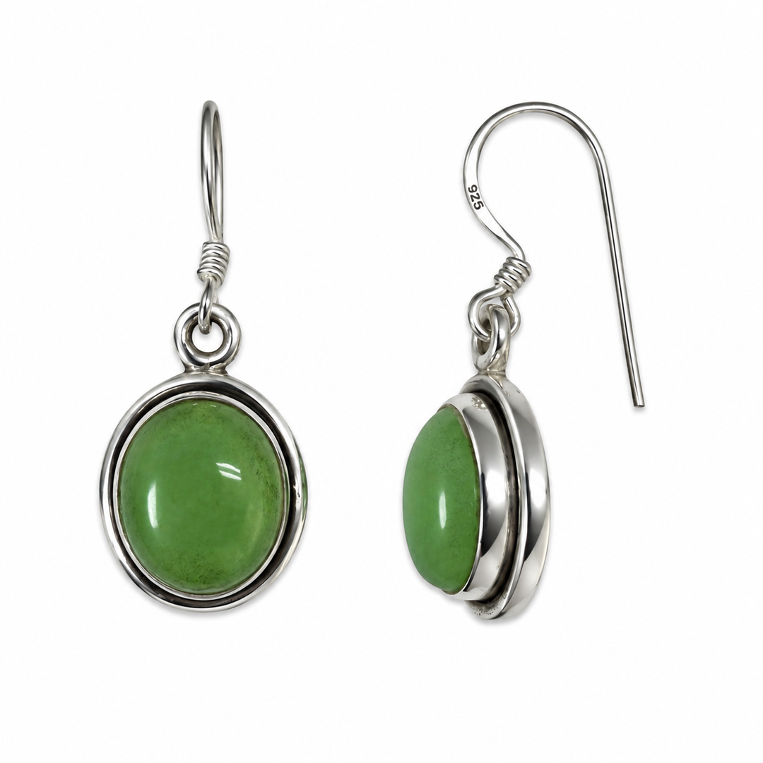 Ohrhänger mit grüner Jade
