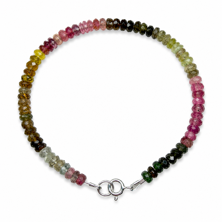 Bracelet made of multicolored tourmaline