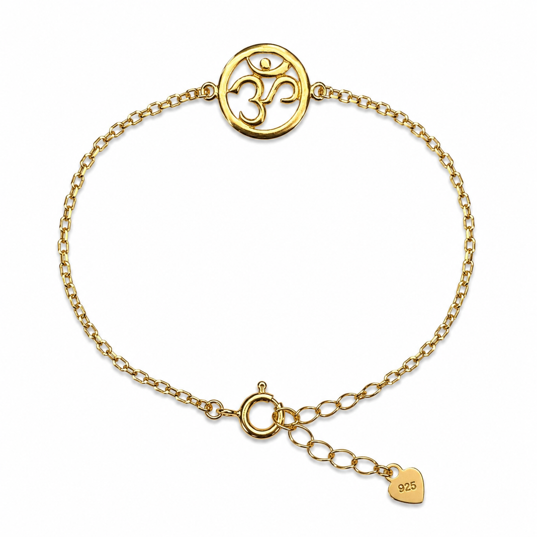 Bracelet délicat en argent avec OM ॐ