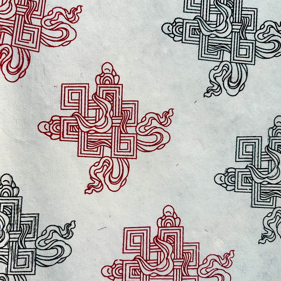 Papier cadeau Lokta « Nœud sans fin »