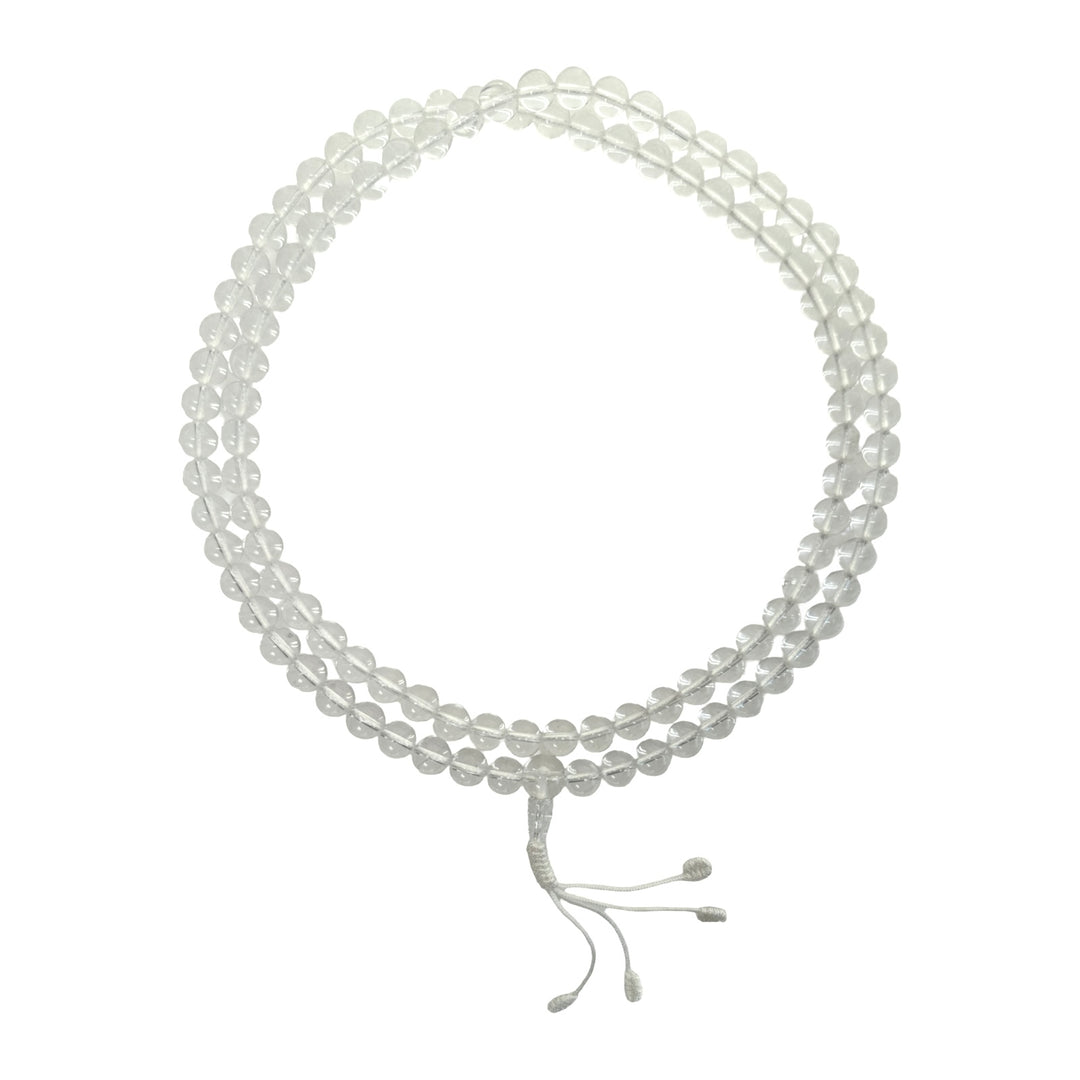 Perle di preghiera Mala al quarzo trasparente