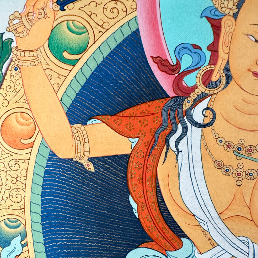 Thangka tradizionale «Manjushri», «Avalokiteshvara», «Vajrapani»